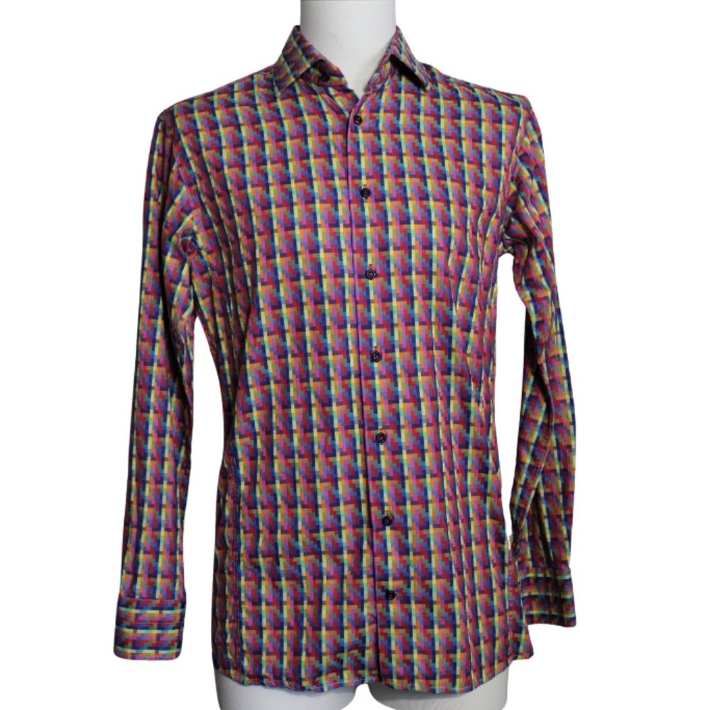 Stefano Barbera SZ S Multicolour Men's Eqyptian Cotton Button Up Shirt